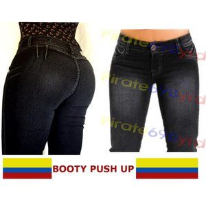 Beverly Jeans Dark Blue Brazilian Style Size 5 USA butt lift Colombian Vintage